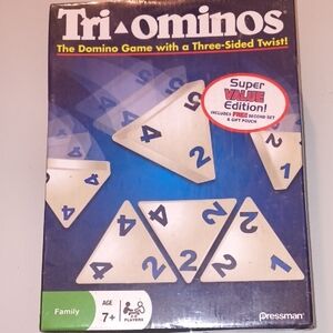 Tri-Ominos Game - Blue and White